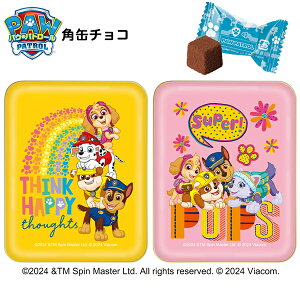 ハート パウ・パトロール 角缶チョコ { 駄菓子 お菓子 パウパト アニメ キャラクター 500円以下 }{ バレンタイン チョコ チョコレート 2024 バレンタインチョコ キャラクター 子供 バレンタインギフト プレゼント 人気 お菓子 おかし }[24A24]{あす楽　配送区分D}