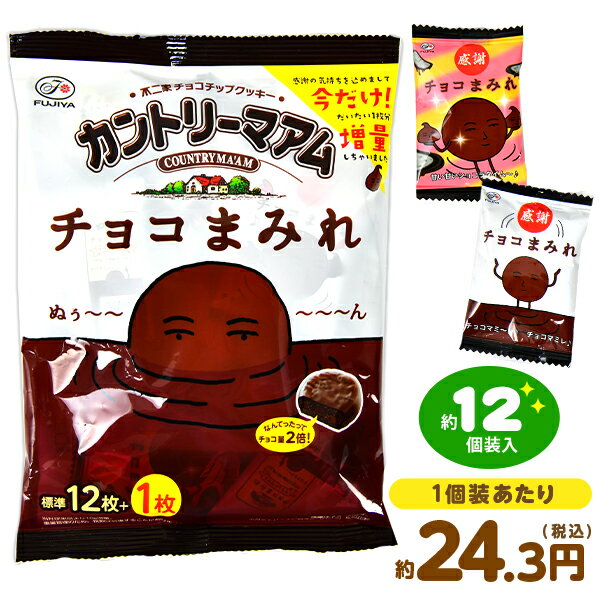 不二家 カントリーマアム チョコまみれ ミドルパック 122g(約12個装入) { 駄菓子 お菓子 おかし おやつ 個包装 小分け 配布 クッキー チョコ チョコレート チョコクッキー }{ 子供会 自治会 保育園 幼稚園 子供 パーティー イベント }[23L25]