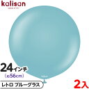 2枚 カリサン ラウンド 丸型 24インチ (約56cm) 単色 レトロ ブルーグラス { イベント パーティー 装飾 誕生日 バースデー 結婚式 ウェディング...