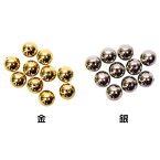 抽選球(金・銀)12mm 10発入 (穴有り) { イベント・抽選用品 子供会 景品 お祭り くじ引き 縁日 }[23H10]{あす楽　配送区分D}