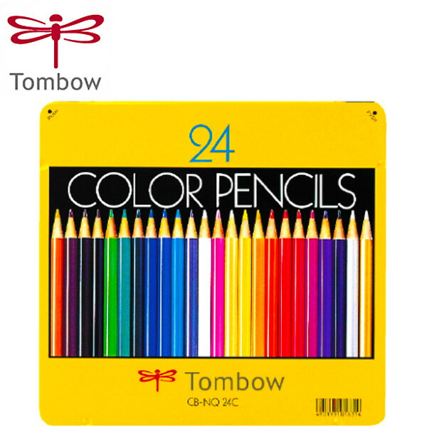 トンボ 色鉛筆 24色 缶入 { 新入学 文具 }{ 新入学文具 人気 ロングセラー 入学準備 新学期 文具 文房具 贈り物 プレゼント ギフト 入学 進級 色えんぴつ 絵画 画材 いろえんぴつ 鉛筆 えんぴつ Tombow }428[23F08]{あす楽　配送区分D}のサムネイル