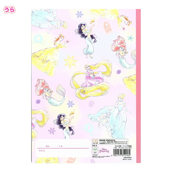 サンスター ジュニア学習帳 ディズニープリンセス B5 5mm 方眼 { 文具 文房具 学用品 入学準備 新学期 ギフト プレゼント お祝い 入学祝い }{ 新入学文具 ノート 学習ノート 人気 ディズニー }410[23F29] {配送区分D}