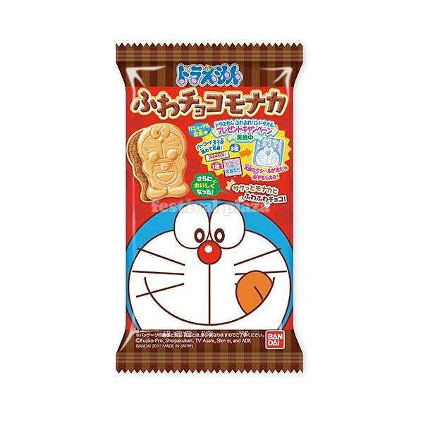 【駄菓子】 バンダイ　ドラえもん ふわチョコモナカ [20D30] {子供会 景品 人気 子供 お祭り 縁日 イベント くじ引き 福引き お菓子 おかし おやつ 配布} {チョコ チョコ菓子 最中 人気 キャラクター}