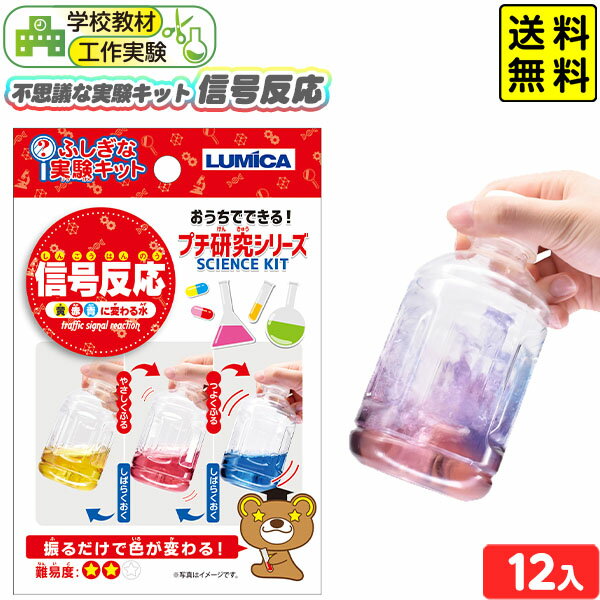 ルミカ ふしぎな実験キット 信号反応 12個装入 { 工作 工作セット 夏休み 工作キット 実験 実験キット 実験セット 小学生 低学年 高学年 理科 科学 自由研究 こども セット }{ 特価 お得 色 変色 変化 観察 化学 夏休み 学習 }[24G23] 送料無料(※沖縄・離島発送不可)のサムネイル