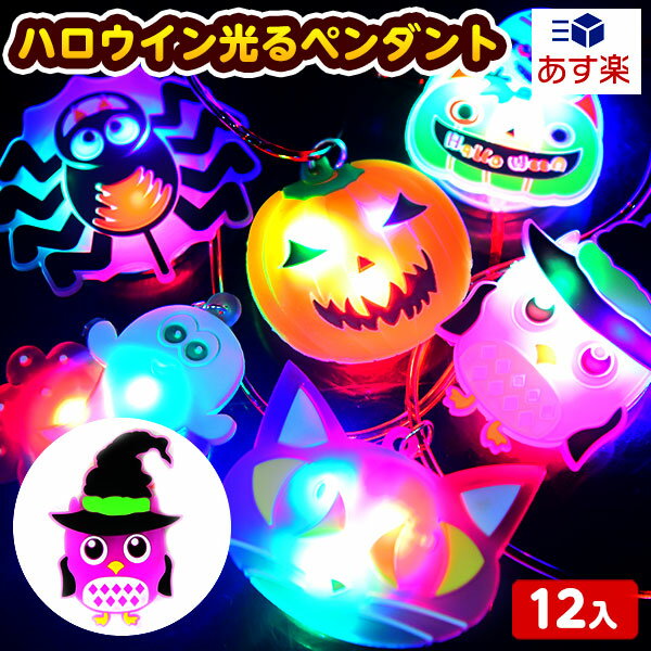 ハロウイン 光るペンダント 12個入 { 景品 おもちゃ 玩具 子供 子ども 子供会 お祭り くじ引き 縁日 景品 問屋 お子様ランチ 幼稚園 保育園 夏祭り パーティー イベント }{ ハロウィン雑貨 ハロウィン ペンダント 光る 光り物 }258[23I04]{あす楽　配送区分D}のサムネイル