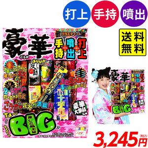 豪華はなび 花火セット 花火 セット { キャンプ イベント 販促 問屋 夏祭り 海 海水浴 花火 人気 アウトドア 縁日景品 配布 販促 手持花火 夏休み }{ 花火 豪華 手持ち花火 噴出し花火 噴き出し花火 打ち上げ花火 セット }301[23E01] 送料無料(※沖縄・離島発送不可)