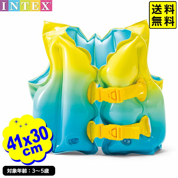 インテックス ブルー ラグーン キッズ スイム ベスト 59663 41cmx30cm INTEX 【送料無料 ポスト投函】{ プール うきわ 浮輪 浮き輪 フロート プール用品 水遊び 子供 }{ 浮き輪 アームリング 補助 スイミング 水泳 }[NKP][24D04]{あす楽　配送区分N}