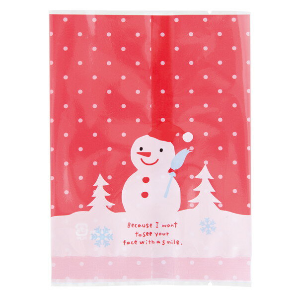 XSR-OB3 スノーマンスイーツパック/クリア-3 ( 100枚 ) { ラッピング用品 包装 ギフト プレゼント 子供 景品 お土産 包装 イベント パーテ...