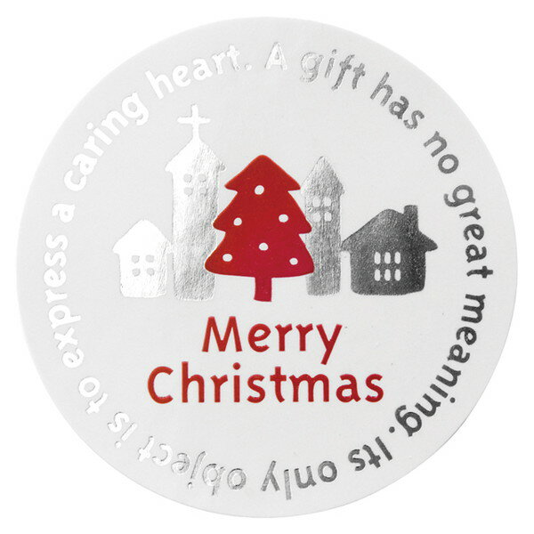 XST-2S クリスマススノータウンシール-2 ( 100枚 ) { ラッピング用品 包装 ギフト プレゼント 子供 景品 お土産 包装 イベント パーティー ...