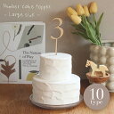 ケーキトッパー 数字 (大) 木製 1歳 から 10歳 タイプA 誕生日 バースデー 2歳 3歳 4歳 5歳 6歳