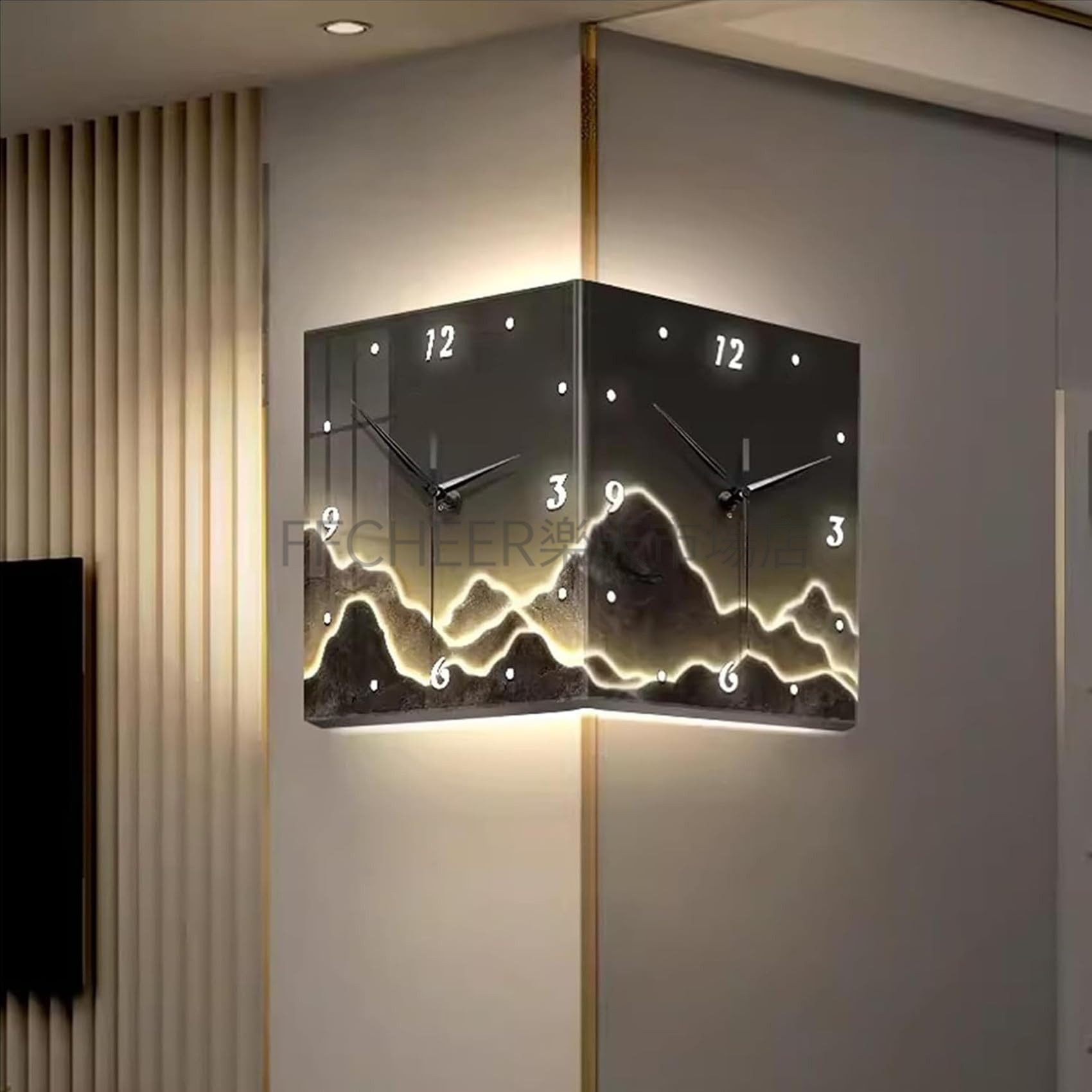 【商品名】【ポイント2倍!7月限定!店舗の人気商品!】両面時計 両面コーナー壁掛け時計 折りたたみコーナー モダンー壁 山の風景壁掛け角度 環境に優しい素材 静かで正確な時間管理 リビングルーム 寝室 レストラン カフェ ポーチ ショップ ホテルでの使用に最適【価格】27549円【商品説明】【高品質素材】アクリル製のこの時計は、暖かさと北欧の魅力を醸し出し、洗練された航空アルミニウムの針がモダンで洗練されたタッチを演出します。モダンなスタイルと実用的な機能性を完璧に融合させた両面コーナーウォールクロックで、ご自宅のインテリアを一新しましょう。【静音ムーブメント】当社のサイレントクォーツムーブメントクロックで静かでノイズのない環境を体験してください。 この電池式壁掛け時計は、カチカチ音を立てることなく作動し、リビングルーム、ベッドルーム、オフィスでノイズのない環境を確保します。【多機能両面デザイン】両面のクリエイティブデザイン、一体成型、アクリル素材で、どの角度からでも時間を確認できます。リビングルーム、廊下など、実用的でありながら美しい空間を演出します。【多彩な配置オプション】両面コーナー掛け時計は、多様な配置ができるように設計されています。両面機能があるため、壁の交差点や両面が見えるオープンスペースに設置するのに最適です。リビングルーム、寝室、廊下、ラウンジ、オフィスの壁の装飾に最適です。【幅広い用途】リビングルーム、オフィス、ワークショップ、寝室、キッチン、コンピュー【商品名】【ポイント2倍!7月限定!店舗の人気商品!】両面時計 両面コーナー壁掛け時計 折りたたみコーナー モダンー壁 山の風景壁掛け角度 環境に優しい素材 静かで正確な時間管理 リビングルーム 寝室 レストラン カフェ ポーチ ショップ ホテルでの使用に最適【価格】27549円【商品説明】【高品質素材】アクリル製のこの時計は、暖かさと北欧の魅力を醸し出し、洗練された航空アルミニウムの針がモダンで洗練されたタッチを演出します。モダンなスタイルと実用的な機能性を完璧に融合させた両面コーナーウォールクロックで、ご自宅のインテリアを一新しましょう。【静音ムーブメント】当社のサイレントクォーツムーブメントクロックで静かでノイズのない環境を体験してください。 この電池式壁掛け時計は、カチカチ音を立てることなく作動し、リビングルーム、ベッドルーム、オフィスでノイズのない環境を確保します。【多機能両面デザイン】両面のクリエイティブデザイン、一体成型、アクリル素材で、どの角度からでも時間を確認できます。リビングルーム、廊下など、実用的でありながら美しい空間を演出します。【多彩な配置オプション】両面コーナー掛け時計は、多様な配置ができるように設計されています。両面機能があるため、壁の交差点や両面が見えるオープンスペースに設置するのに最適です。リビングルーム、寝室、廊下、ラウンジ、オフィスの壁の装飾に最適です。【幅広い用途】リビングルーム、オフィス、ワークショップ、寝室、キッチン、コンピュー