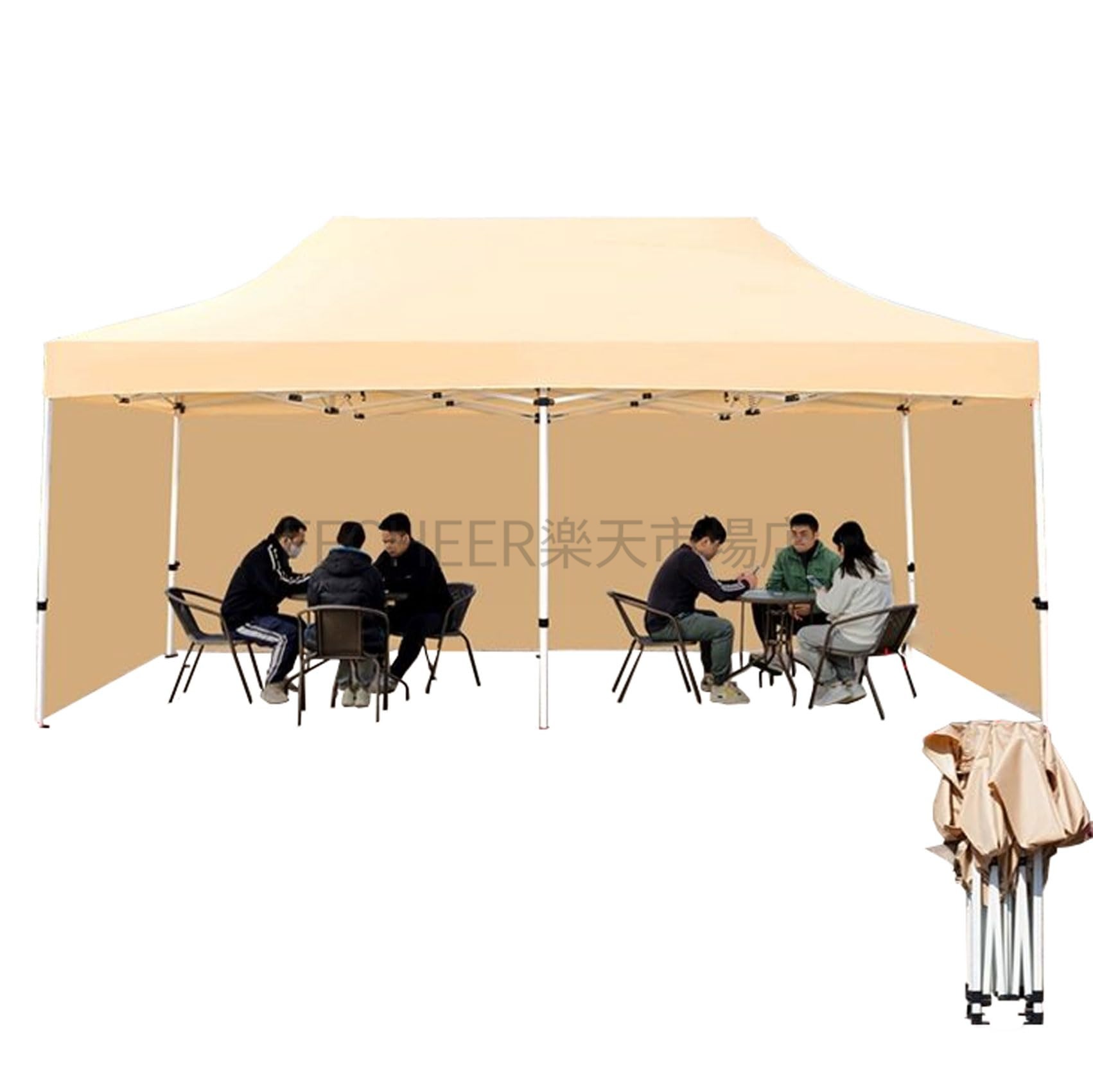 【商品名】ワンタッチテント 大型 3x6m 3x4.5m タープテント 横幕付 3段高さ階調節 簡単設置 防水 スチール 日よけ アウトドア キャンプ BBQ イベント 運動会 出店 特大 業務用 防災 折り畳み バーベキュー 3x4.5M【価格】59899円【商品説明】【特大サイズで広々スペース】サイドウォールと高くなった屋根を備えたポップアップ キャノピー テント。パーティー テントの内部は 10 ? 30 人以上が入るほど広く、家族の中庭や庭園、屋外での集まりに最適です。サイズは 300 x 450 cm と 300 x 600 cm の 2 種類があります【組み立て簡単 &amp; 取り外し可能なサイドウォール】キャノピーは、工具を使わずに 2 人で数分で簡単に設置および取り外しできます。最新のサム ロック システムを備えた屋外用キャノピーは、ロックと解除が簡単で、手を挟むのを防ぎます。ポップアップ テントは 3 面あり、ドア パネル 2 枚とウィンドウ パネル 1 枚が含まれています。各パネルは取り外し可能で、自由に組み合わせることができます。たとえば、冬にはすべてのサイドウォールを備えたガゼボ テントを、夏にはサイドウォールのないガゼボ テントを設置できます【ワンプッシュで高さ調整が簡単】設置場所に合わせて、ワンプッシュで3段階に高さ調整ができるので、誰でも簡単に理想の高さに設定可能です。強い紫外線からも守れるUPF50+のUVカット機能で【商品名】ワンタッチテント 大型 3x6m 3x4.5m タープテント 横幕付 3段高さ階調節 簡単設置 防水 スチール 日よけ アウトドア キャンプ BBQ イベント 運動会 出店 特大 業務用 防災 折り畳み バーベキュー 3x4.5M【価格】59899円【商品説明】【特大サイズで広々スペース】サイドウォールと高くなった屋根を備えたポップアップ キャノピー テント。パーティー テントの内部は 10 ? 30 人以上が入るほど広く、家族の中庭や庭園、屋外での集まりに最適です。サイズは 300 x 450 cm と 300 x 600 cm の 2 種類があります【組み立て簡単 &amp; 取り外し可能なサイドウォール】キャノピーは、工具を使わずに 2 人で数分で簡単に設置および取り外しできます。最新のサム ロック システムを備えた屋外用キャノピーは、ロックと解除が簡単で、手を挟むのを防ぎます。ポップアップ テントは 3 面あり、ドア パネル 2 枚とウィンドウ パネル 1 枚が含まれています。各パネルは取り外し可能で、自由に組み合わせることができます。たとえば、冬にはすべてのサイドウォールを備えたガゼボ テントを、夏にはサイドウォールのないガゼボ テントを設置できます【ワンプッシュで高さ調整が簡単】設置場所に合わせて、ワンプッシュで3段階に高さ調整ができるので、誰でも簡単に理想の高さに設定可能です。強い紫外線からも守れるUPF50+のUVカット機能で
