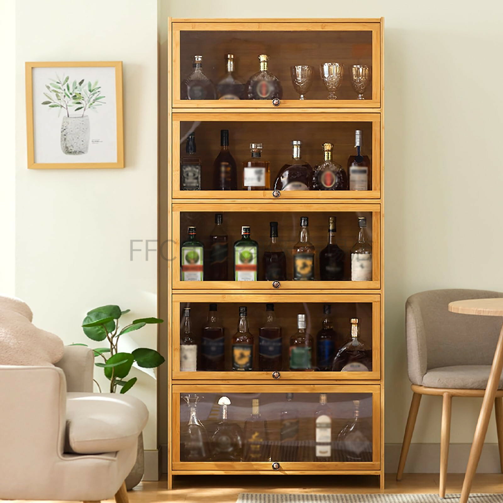 【商品名】ワインバーキャビネット お酒収納ラック 酒類貯蔵ロッカー 酒棚 竹素材は防水性と防湿性に優れています ワインラック お茶サイドキャビネット 収納キャビネット 強力な耐荷重能力 バー カフェ 家族連れでの使用に適しています【価格】26462円【商品説明】【厳選された天然竹素材】このワインバーキャビネットは、環境に優しく耐久性のある天然の高品質の竹素材で作られています。竹独特の自然な風合いが室内空間に優雅さを与え、シンプルで洗練された生活美学を演出します。【シースルーアクリルドアパネル】キャビネットのドアは透明なアクリル素材で設計されており、中の内容物を視覚的に確認しやすく、実用性と美しさを兼ね備えています。ホコリを効果的に防ぎながら、モダンで滑らかな外観を実現し、さまざまなインテリアスタイルに完璧にマッチします。ワインラック ボトルやウイスキー棚など、飲み物の収納に便利です。【安定した耐荷重構造】絶妙な構造設計のおかげで、各層は優れた耐荷重能力を備えています。重いワインボトルや装飾品を置く場合でも、安全性と長期的な耐久性を確保しながら簡単に作業を行うことができます。自立式ワインラックとしても活躍する丈夫な作りです。【階層型収納デザイン】5層の仕切り収納で設計されており、各層のスペースは合理的に計画されており、さまざまなサイズや形状のワインボトルやグラスを収納できます。お酒収納ラックとして、ワイン、ウイスキー、その他の飲み物を整理し、ス【商品名】ワインバーキャビネット お酒収納ラック 酒類貯蔵ロッカー 酒棚 竹素材は防水性と防湿性に優れています ワインラック お茶サイドキャビネット 収納キャビネット 強力な耐荷重能力 バー カフェ 家族連れでの使用に適しています【価格】26462円【商品説明】【厳選された天然竹素材】このワインバーキャビネットは、環境に優しく耐久性のある天然の高品質の竹素材で作られています。竹独特の自然な風合いが室内空間に優雅さを与え、シンプルで洗練された生活美学を演出します。【シースルーアクリルドアパネル】キャビネットのドアは透明なアクリル素材で設計されており、中の内容物を視覚的に確認しやすく、実用性と美しさを兼ね備えています。ホコリを効果的に防ぎながら、モダンで滑らかな外観を実現し、さまざまなインテリアスタイルに完璧にマッチします。ワインラック ボトルやウイスキー棚など、飲み物の収納に便利です。【安定した耐荷重構造】絶妙な構造設計のおかげで、各層は優れた耐荷重能力を備えています。重いワインボトルや装飾品を置く場合でも、安全性と長期的な耐久性を確保しながら簡単に作業を行うことができます。自立式ワインラックとしても活躍する丈夫な作りです。【階層型収納デザイン】5層の仕切り収納で設計されており、各層のスペースは合理的に計画されており、さまざまなサイズや形状のワインボトルやグラスを収納できます。お酒収納ラックとして、ワイン、ウイスキー、その他の飲み物を整理し、ス