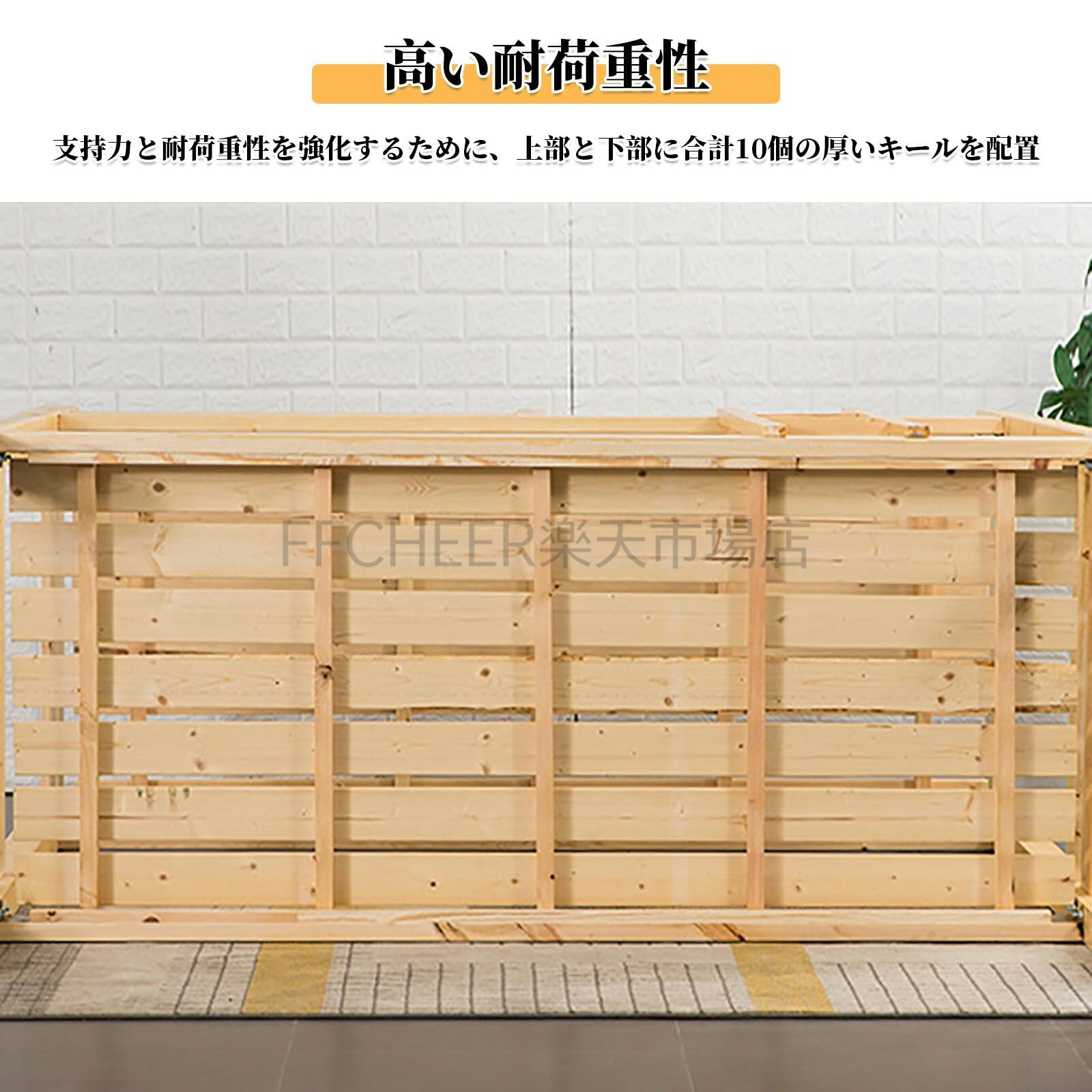 FFCHEER楽天市場店の木製ベッド ロフトベッド 分割可能デザイン 省スペース設計 すのこ ベッド 安全構造 強力な耐荷重性 二段ベッド 柵と階段付き 高い通気性 組み立てが簡単 寝室 寮 職員寮 賃貸住宅などに最適｜アングル3