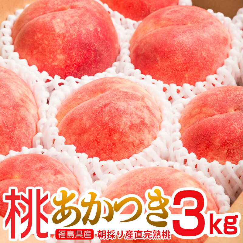 桃 桃 あかつき 送料無料！ 福島県産桃 あかつき 3kg（9個前後）ふくしまが誇れる桃の代表品種 桃 もも ふくしまプライド