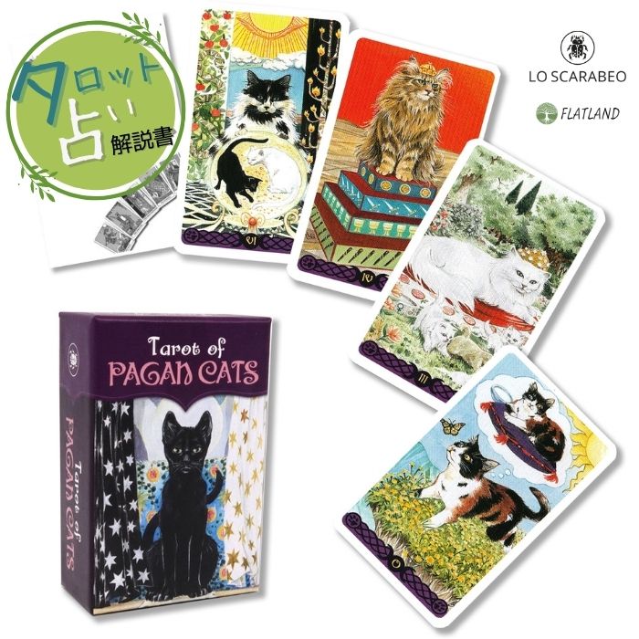 ペイガン キャッツ タロット ミニ Pagan Cats Tarot Mini タロット占い 日本語解説書付き 正規品 送料無料 タロットカード 78枚 猫 かわいい