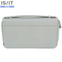 SALE57%OFF IS/IT イズイット 本革 バンドル レザー スマートセルバッグ クラッチバッグ グレー 23/4/5 270423 23.10sage