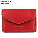 SALE50%OFF COMME CA MEN コムサメン 日本製 本革 ブライドルレザー カードケース 赤 22/8/3 180822【送料無料】 23.10...