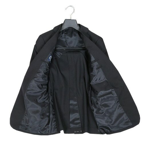 ■SALE79%OFF【CHAPS】チャップス シャドーストライプ シルク混シングル2Bビジネススーツ 黒『17/3/1』020317 23.10sage