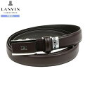 ランバン コレクション ベルト メンズ ランバン スムースレザーベルト LANVIN COLLECTION メンズ ブランド 日本製 本革 スライド式 ビジネス LONG SIZE チョコ 24/4/4 260424