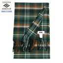 SALE50%OFF JOSEPH ABBOUD ジョセフアブード イタリア製 タータンチェック フリンジマフラー 緑 22/10/2 061022【送料無料】 23.10sage(4)
