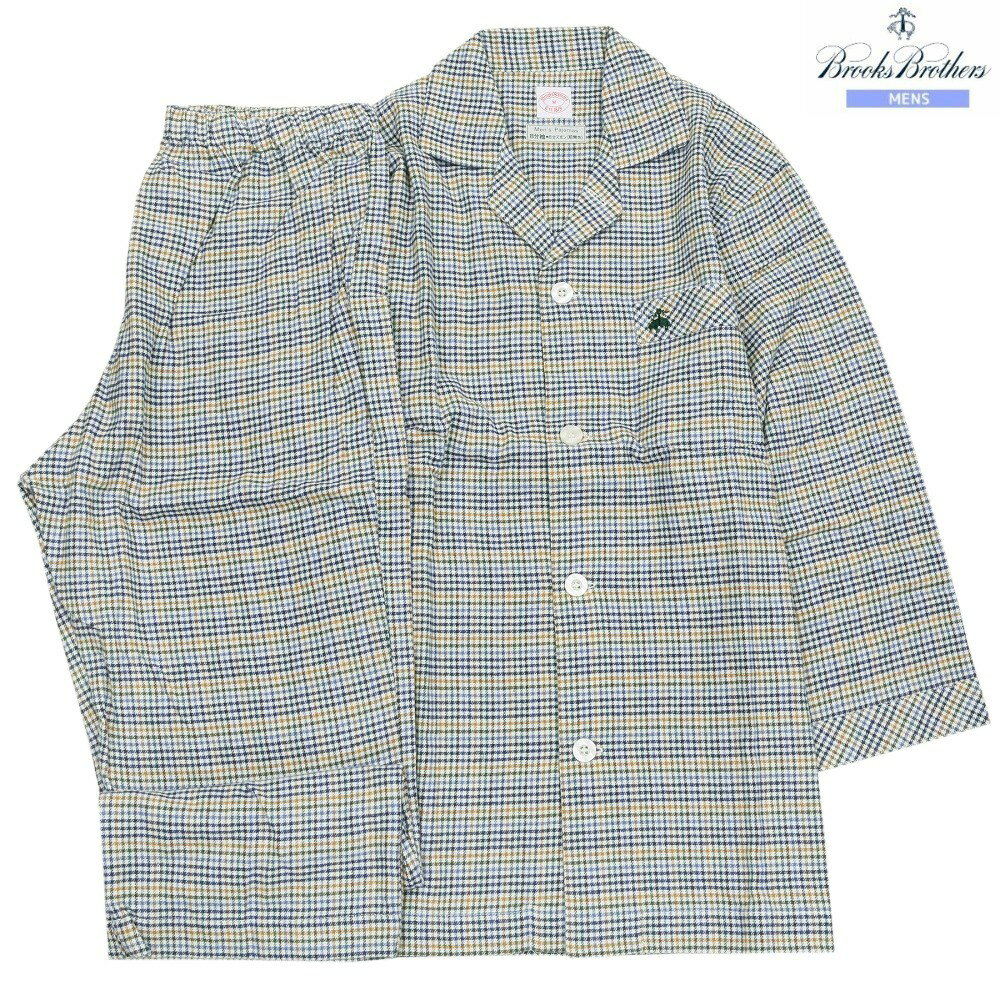 商品名 薄起毛 チェック 前開き 紳士 パジャマ 八分袖 八分ズボンブランドBrooks Brothers生産国中国サイズ表記サイズーM(チェスト88〜96 身長165〜175 ウエスト76〜84) 実寸ー着丈73cm　脇下幅54.5cm　ウエスト69cm〜(※ゴム仕様)　股上32cm　股下58cm 表記サイズーL(チェスト96〜104 身長175〜185 ウエスト84〜94) 実寸ー着丈76cm　脇下幅59.5cm　ウエスト74cm〜(※ゴム仕様)　股上33cm　股下61cm ※多少の誤差はご了承下さい。素材綿100%カラーイエロー系 【モニターの環境によって色が異なる場合があります】コンディション新品未使用・紙タグあり。 ※保管上の軽度な汚れがある場合はご了承下さい。