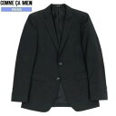 ●SALE89 OFF【COMME CA MEN】コムサメン ポリスト小紋ドビー 2Bテーラードジャケット 黒『19/5/2』100519 23.10sage