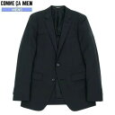 ◆SALE90 OFF【COMME CA MEN】コムサメン ポリスト シャドーストライプ 2Bテーラードジャケット 黒『18/11/2』081118 22.02sage