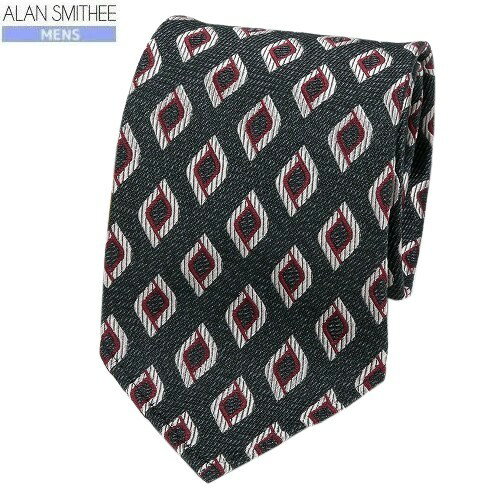 ■SALE70%OFF【ALAN SMITHEE】アランスミシー 日本製「ハンドメイド」スフォデラート 中柄 シルクネクタイ 就活 ギフト プレゼント ブランド おしゃれ チャコール『20/12/4』241220【送料無料】 22.02sage