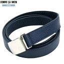 訳あり特価【COMME CA MEN】コムサメン 日本製 本革 ロングレザーベルト 紺『19/2/5』010319【送料無料】 23.10sage