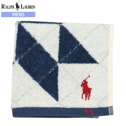 RALPH LAUREN ラルフローレン トライアングルパターン ミニタオル タオルハンカチ 紺 23/1/4 260123【送料無料】