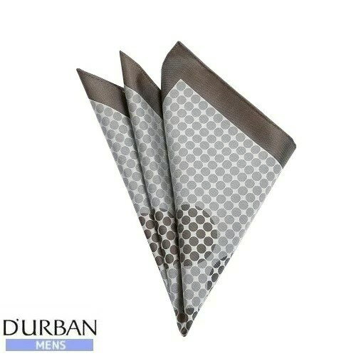 ■SALE72%OFF【D'URBAN】ダーバン 日本製 ドットグラデーション シルクポケットチーフ 茶『17/7/5』260717 20.03sage【送料無料】