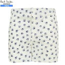 【Paul Smith】ポールスミス リーフ プリント トランクスパンツ(TRUNKS) オフホワイト『22/5/4』260522【送料無料】