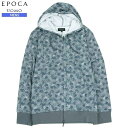 SALE68%OFF EPOCA UOMO エポカ ウォモ プリント 薄手 スウェット ジップ パーカー ルームウェア グレー 23/3/5 300323 23.10sage