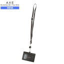 SALE42%OFF【AXE】アックス 本革 馬革/牛革 ストラップ リール付き IDケース チョコ『22/5/4』260522 23.10sage