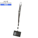 SALE42 OFF【AXE】アックス 本革 馬革/牛革 ストラップ リール付き IDケース チョコ『22/5/4』260522 23.10sage