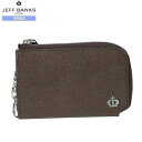 SALE大特価【JEFF BANKS】ジェフバンクス 本革 クラウン Lファスナー 5連キーケース 茶『21/4/3』150421【送料無料】 23.10sag...
