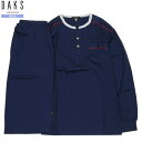 ルームウェア 上下セット DAKS ダックス 1点限り メンズ ブランド ギフト プレゼント ラッピング無料 春夏 日本製 ヘンリーネック 紳士 長袖 六分丈ズ...