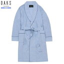DAKS ガウン ダックス メンズ ブランド ギフト プレゼント ラッピング無料 春夏 日本製 ウォッシャブル 紳士 鹿の子 ナイトガウン 青 23/8/4 2...