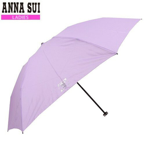 アナスイ 【ANNA SUI】アナスイ 「軽量」ロゴ入り 婦人 ミニ 折りたたみ傘(雨傘) 紫『21/7/4』210721 23.10sage