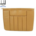 SALE78%OFF【dunhill】ダンヒル イタリア製 本革 コンコースジップポーチ(クラッチバッグ) キャメル『21/7/4』210721 23.10sa...