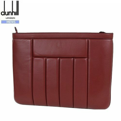 SALE78%OFF【dunhill】ダンヒル イタリア製 本革 コンコースジップポーチ(クラッチバッグ) 赤『21/7/4』210721 23.10sage