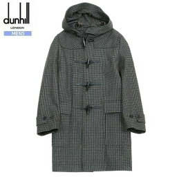 ダンヒル ■SALE78%OFF【dunhill】ダンヒル イタリア製 ハウンドトゥース ダッフルコート グレー『21/12/5』281221 23.10sage