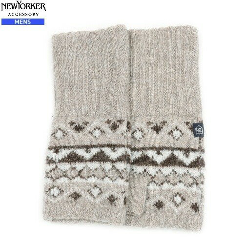 商品名ノルディック柄 ニット フィンガーレス グローブ(手袋)ブランドNEWYORKER生産国中国サイズ実寸ー全長21cm×幅9.5cm※多少の誤差はご了承下さい。素材本体：毛　ナイロン　アクリルカラーベージュ系【モニターの環境によって色が...