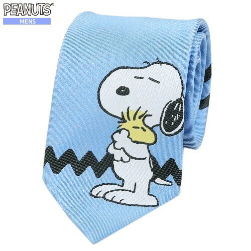 Rakuten - スヌーピー ネクタイ PEANUTS ピーナッツ メンズ ギフト プレゼント ラッピング無料 SNOOPY ビッグ プリント シルク 青 24/2/5 290224【送料無料】