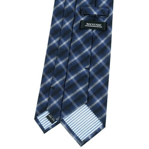 マッケンジー ネクタイ MACKENZIE オンワード ONWARD メンズ ギフト プレゼント ラッピング無料 チェック ウールシルク 紺 24/3/3 140324【送料無料】