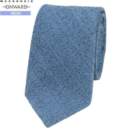 マッケンジー ネクタイ MACKENZIE オンワード ONWARD メンズ ギフト プレゼント ラッピング無料 ネップ シルク 青 24/3/3 140324【送料無料】
