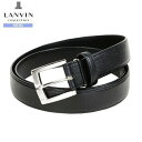 ランバン コレクション ベルト メンズ ランバン レザーベルト LANVIN COLLECTION 33%OFF メンズ ブランド 日本製 本革 ディアスキン ビジネス 黒 24/1/2 110124