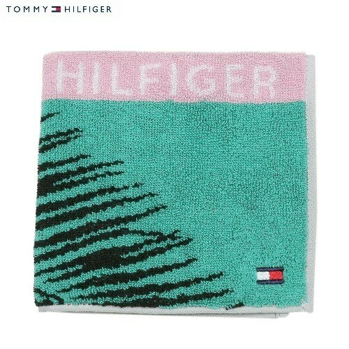 トミーヒルフィガー ハンカチ TOMMY HILFIGER メンズ レディース ブランド ギフト プレゼント ラッピング無料 日本製 ポリジン加工 リーフ柄 タオル 緑 24/1/3 170124【送料無料】