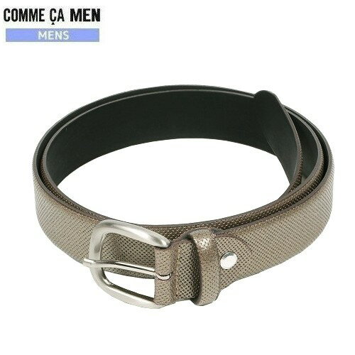 コムサメン ビジネスベルト メンズ ■SALE70%OFF【COMME CA MEN】コムサメン イタリア製 本革 メタリック レザーベルト 茶『18/11/3』131118　20.03sage